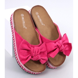 Pantofole Delair Fiocco suola alta fucsia rosa 1