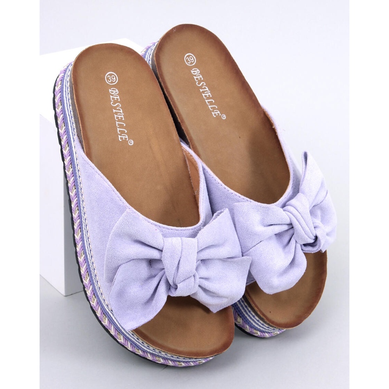 Sandali con fiocco a suola alta di Delair Purple viola 1