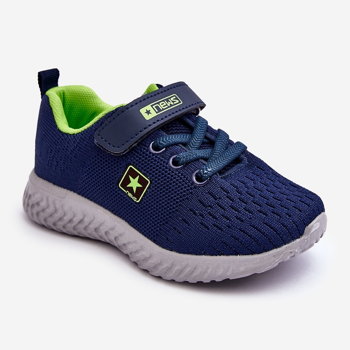News Scarpe Sportive da Bambino Con Velcro Brego Verde Navy blu 1
