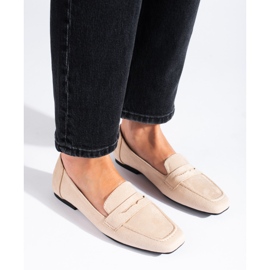 Classici mocassini in camoscio beige di Shelovet 1