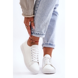 PE1 Sneakers classiche in pelle da donna bianche illimitate bianco 2
