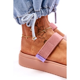 Pantofole vegane in velcro ZAXY HH285284 rosa 3