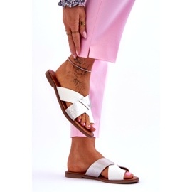 Jezzi Infradito classiche da donna bianche e argento bianco 2