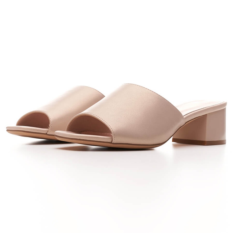Sandali donna con tacco alto e fascia elastica Sergio Leone KL317 beige 2