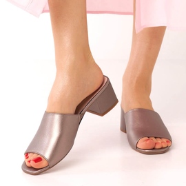 Sandali da donna platino Sergio Leone con elastico KL317 argento 1