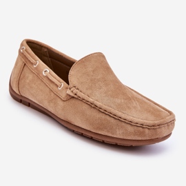 Mocassini Slip-on in pelle scamosciata da uomo Marrone Rayan 1