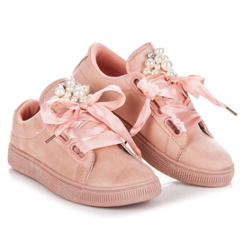 Scarpe Sportive Con Perle rosa 2