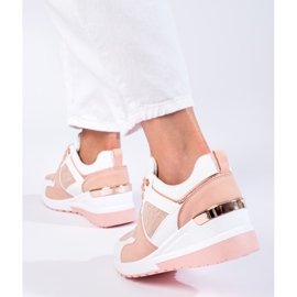 Sneakers con zeppa rosa Shelovet da donna 1