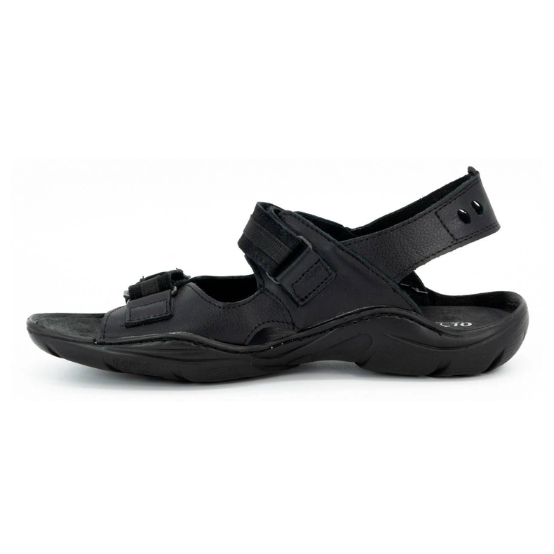 Olivier Sandali neri da uomo in pelle 448 nero 1