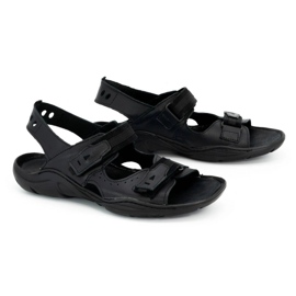 Olivier Sandali neri da uomo in pelle 448 nero 2