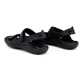 Olivier Sandali neri da uomo in pelle 448 nero 4