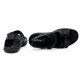 Olivier Sandali neri da uomo in pelle 448 nero 3