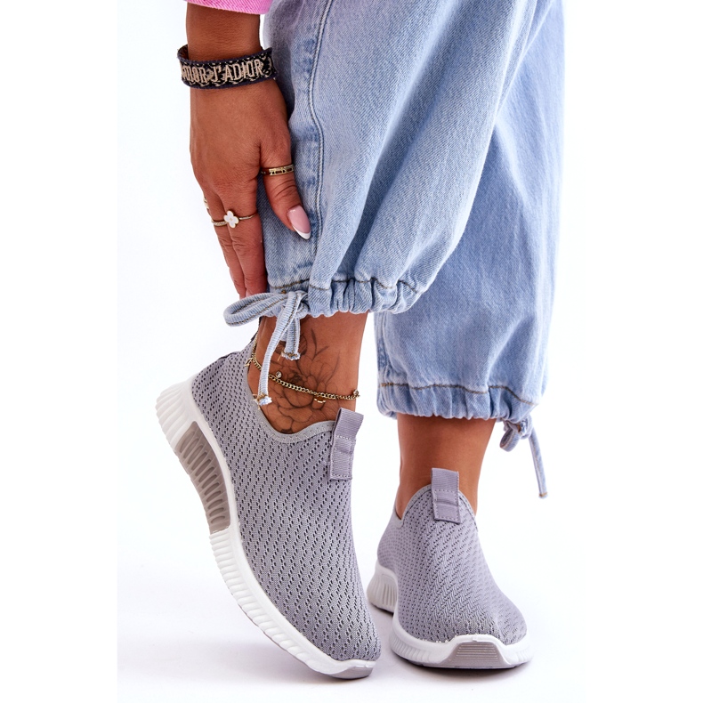 Scarpe Sportive Classiche Slip-On Grigie grigio 5