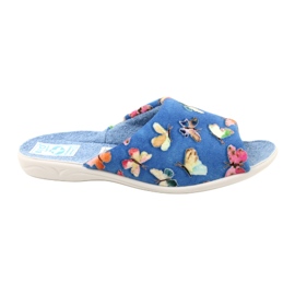 Adanex Pantofole da donna Sara 25373 Farfalle blu 1