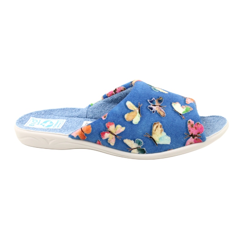 Adanex Pantofole da donna Sara 25373 Farfalle blu 1