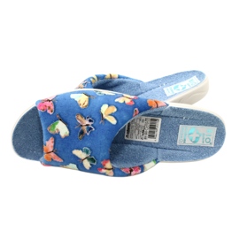 Adanex Pantofole da donna Sara 25373 Farfalle blu 6