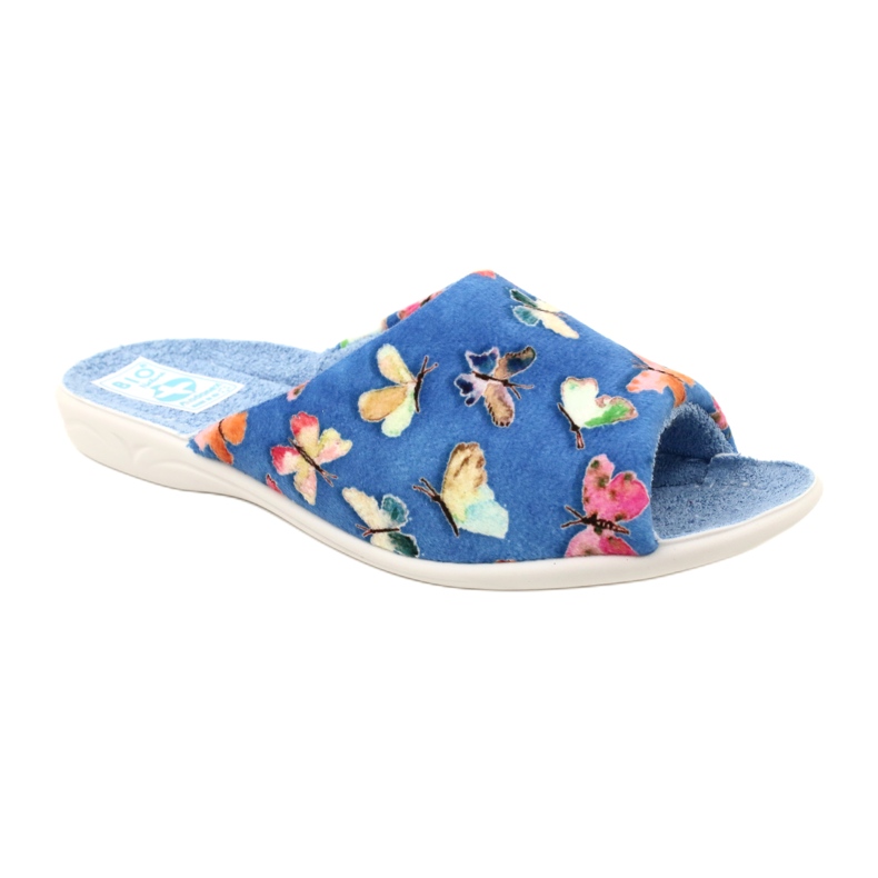 Adanex Pantofole da donna Sara 25373 Farfalle blu 2
