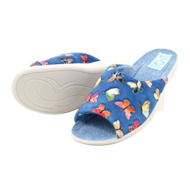 Adanex Pantofole da donna Sara 25373 Farfalle blu 5