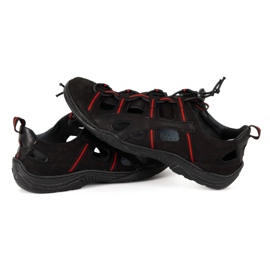Kampol Scarpe traforate da uomo in pelle 26KAM nere nero 3