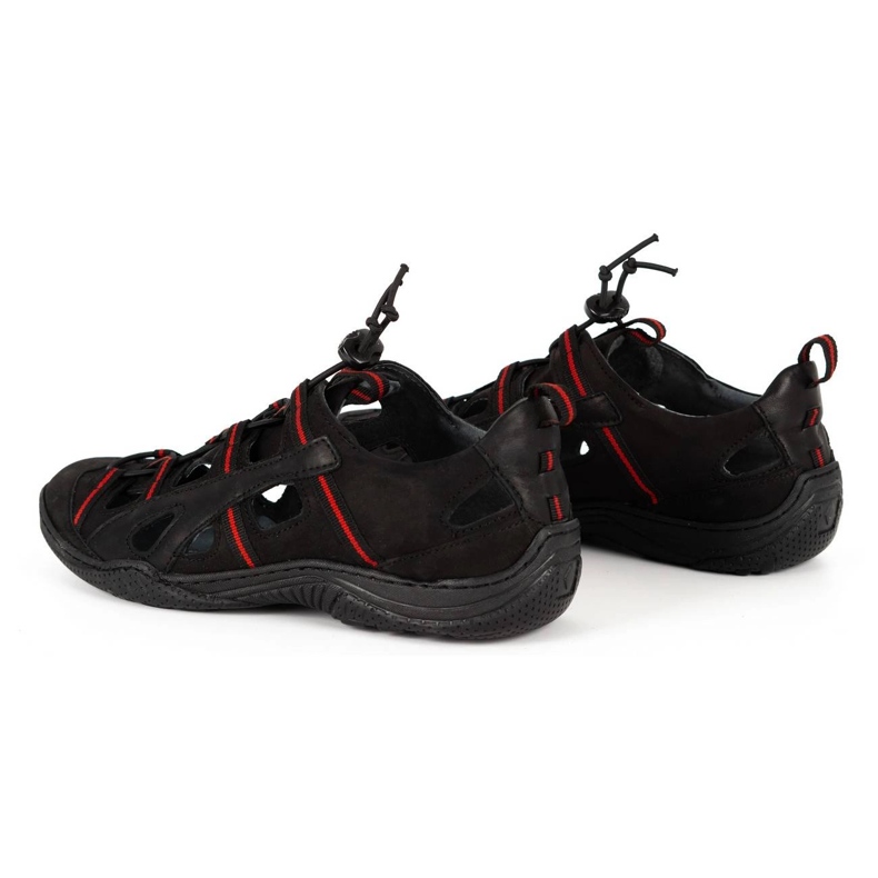Kampol Scarpe traforate da uomo in pelle 26KAM nere nero 4