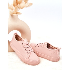 Sneakers eco-piuma per bambini Big Star JJ374022 NUDE rosa 4