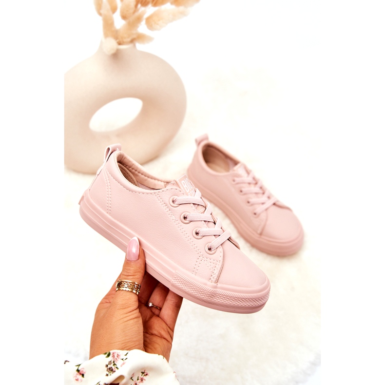 Sneakers eco-piuma per bambini Big Star JJ374022 NUDE rosa 1