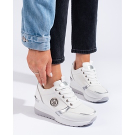 Sneakers con zeppa Shelovet bianche da donna bianco 1