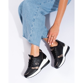 Sneakers con zeppa Shelovet nere da donna nero 1