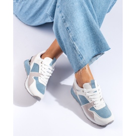 Scarpe sportive da donna Shelovet bianche e blu bianca 1