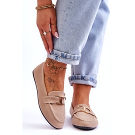 Mocassini Classic Slip-on con Decorazione, Beige Chiaro 1