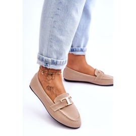 Mocassini Classic Slip-on con Decorazione, Beige Chiaro 2