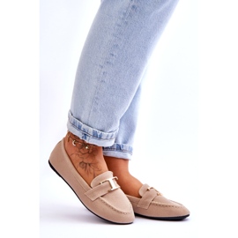 Mocassini Classic Slip-on con Decorazione, Beige Chiaro 5