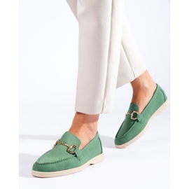 Scarpe da donna in camoscio verde Shelovet 1