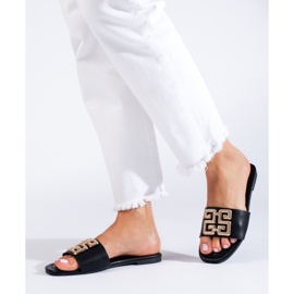 Eleganti pantofole nere da donna Shelovet nero 2