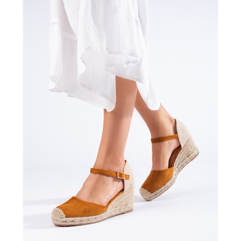 Espadrillas con zeppa color cammello Shelovet da donna marrone 1