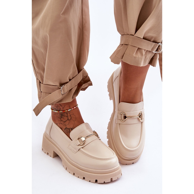 PS1 Mocassini con plateau classici da donna Beige Miracle 2