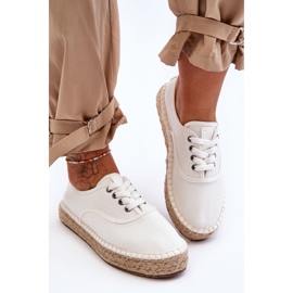 Espadrillas Big Star LL274833 Sneakers con lacci Bianche bianca 2