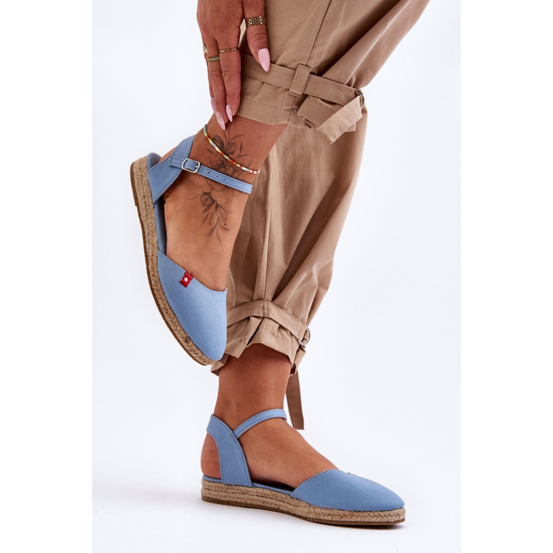 Espadrillas con piattaforma Big Star da donna FF274532 blu 2