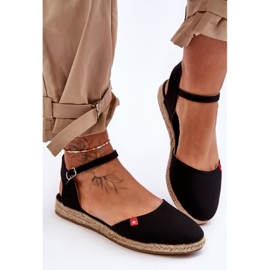 Espadrillas con piattaforma Big Star da donna FF274526 nere nero 2