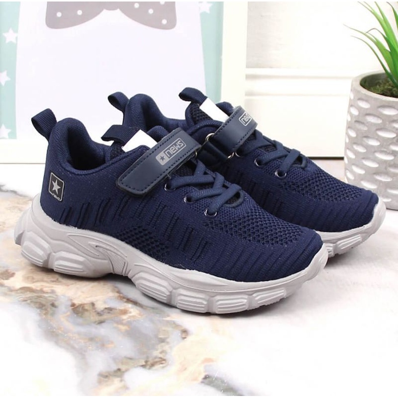Scarpe sportive sulla piattaforma News Jr EVE395 blu navy 2