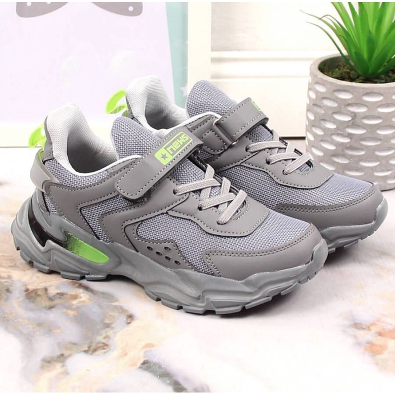 News Novità Jr EVE398B scarpe sportive con plateau grigio 1
