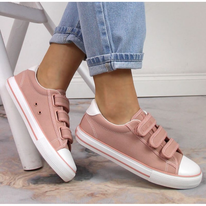 Sneaker con velcro Big Star W INT1842A rosa 1