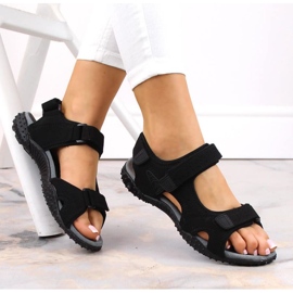 Sandali sportivi American Club W AM929A neri con velcro nero 2