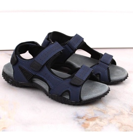 American Club W AM929B sandalo sportivo blu navy con velcro 2