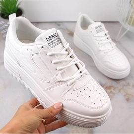 Vinceza W JAN231 scarpe sportive con plateau bianche bianco 1