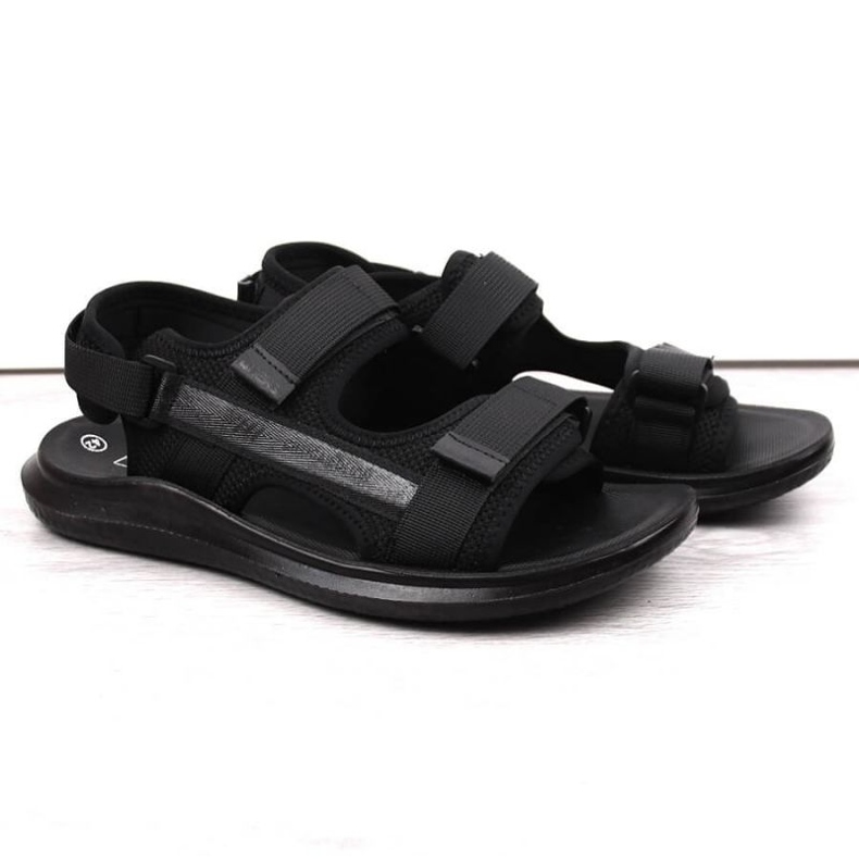 Sandali sportivi con velcro News M 23MN02-5801 nero 1