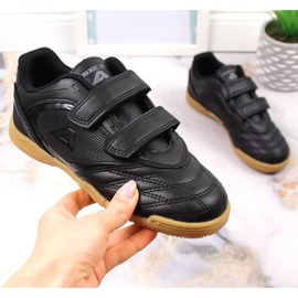 News American Club Jr. AM913 scarpe indoor nere con velcro nero 1