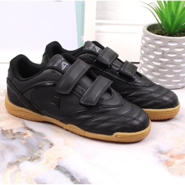 News American Club Jr. AM913 scarpe indoor nere con velcro nero 2