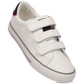 Sneakers in pelle ecologica con velcro Big Star W INT1843A bianco 1