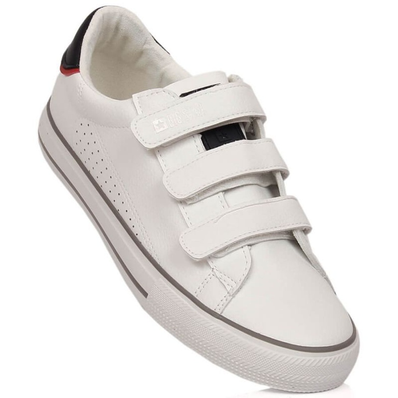 Sneakers in pelle ecologica con velcro Big Star W INT1843A bianco 1